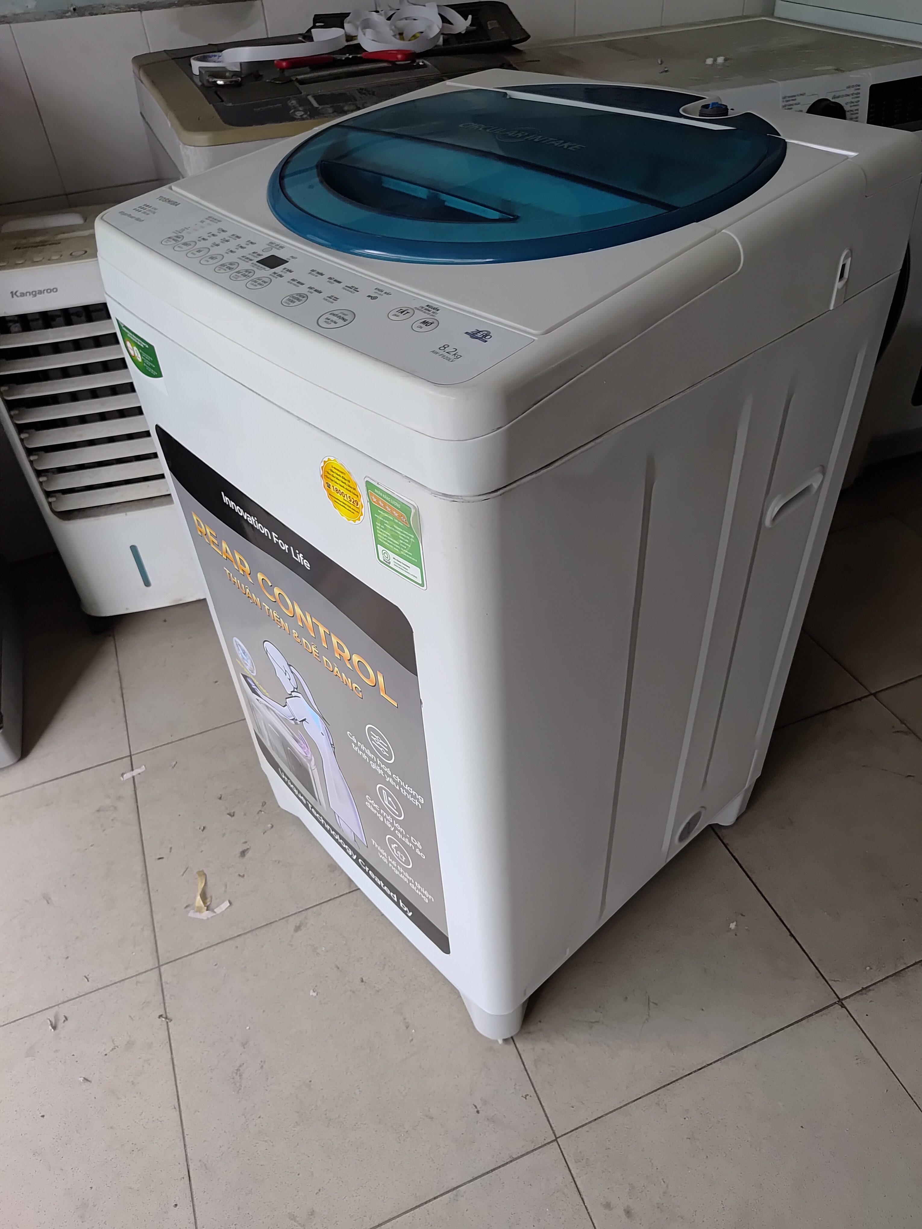 366 - Máy giặt Toshiba 8.2 kg chạy êm - Ảnh 4